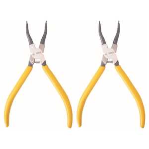 KC Tools 2 Pack 140mm 5-1/2" Internal Straight Electronic Circlip Pliers | 17650