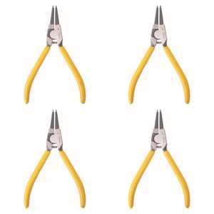 KC Tools 4 Pack 140mm Circlip Pliers | Straight Closed | 17652