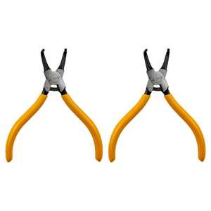 KC Tools 2 Pack 140mm Circlip Pliers | Bent Pliers | 17655