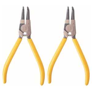 KC Tools 2 Pack 140mm 5-1/2" External Bent Electronic Circlip Pliers | 17656