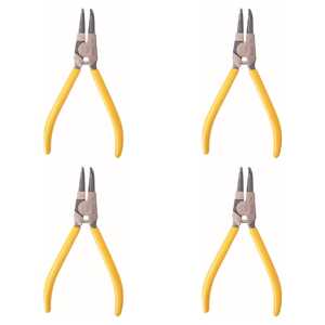KC Tools 4 Pack 140mm 5-1/2" External Bent Electronic Circlip Pliers | 17656