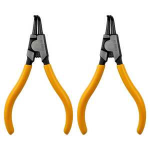 KC Tools 2 Pack 140mm 5-1/2" Closed External Bent Circlip Pliers | 17657