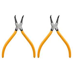 KC Tools 2 Pack 180mm 7" Internal Bent Circlip Pliers | 17672