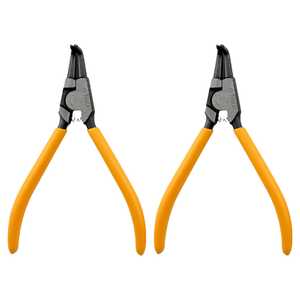 KC Tools 2 Pack 180mm 7" External Bent Circlip Pliers | 17673