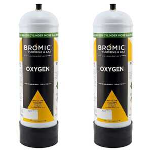 Bromic 2 Pack 2.2L Disposable Oxygen Gas Cylinder | 1811322