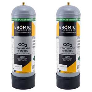 Bromic 2 Pack 2.2L Disposable Food Grade CO2 Cylinder | 1811526