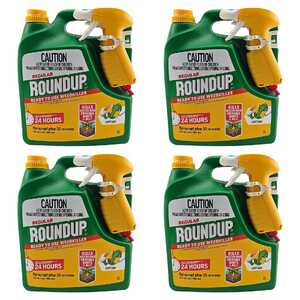 Roundup 4 Pack 3L Regular Ready to Use Herbicide Spray Pack