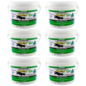 Tomcat 6x 784g Buckets Green All Weather Blox Rat & Mice Bait