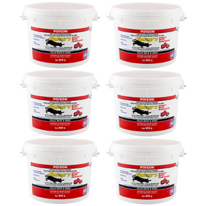 Tomcat II 6x 800g Buckets Red Blox Rat & Mice Bait
