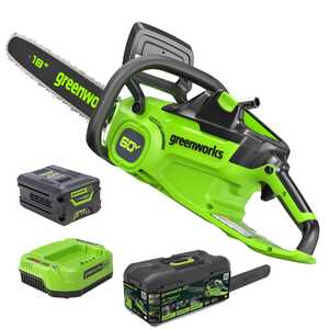 Greenworks 60V 18'' 2kW Brushless Chainsaw & Carry Case 4Ah Kit | 2009907AU