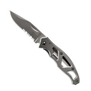 Gerber Mini Paraframe Serrated Frame Lock Folding Knife | Silver | 22-48484