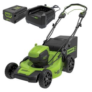 Greenworks 60V 46cm Brushless Self-Propelled Lawn Mower 6Ah Battery Kit