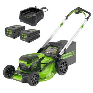 Greenworks 60V 51cm Brushless Self-Propelled Lawn Mower 8Ah Battery Kit