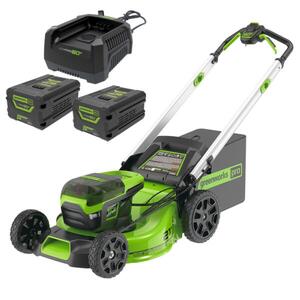 Greenworks 60V 51cm Brushless Self-Propelled Lawn Mower 12Ah Battery Kit