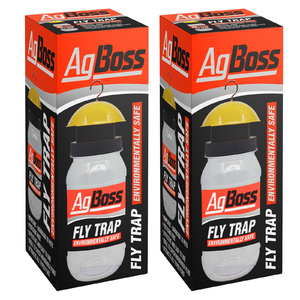2x AgBoss 300163 Fly Trap with Non Toxic Bait