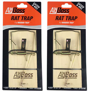 AgBoss 2 x Wooden Rat Traps