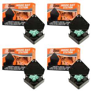 AgBoss 4 Pack Mouse Corner Bait Station | 300320