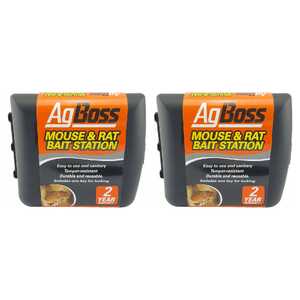 AgBoss 2 Pack Mouse & Rat Simple Safe Bait Station | 300325