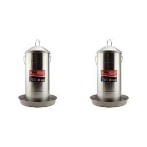 AgBoss 2 Pack 20kg Stainless Steel Poultry Feeder | 302720