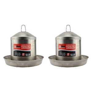 AgBoss 2 Pack 9L Stainless Steel Poultry Drinker | 302809