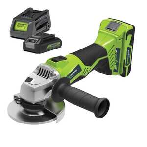 Greenworks 24V 11.5cm Cordless Li-Ion Angle Grinder 2.0Ah Kit | 3200007AU-Kit-2