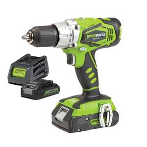 Greenworks 24V Li-Ion Cordless Electric Drill 2.0Ah Kit | 3701507AU-Kit-2