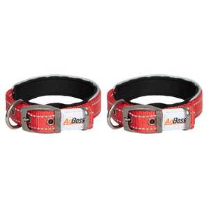 AgBoss 2 Pack 25mm x 45cm Dog Collar | Red | 500898