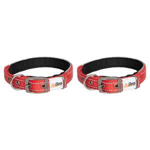 AgBoss 2 Pack 25mm x 55cm Dog Collar | Red | 500902