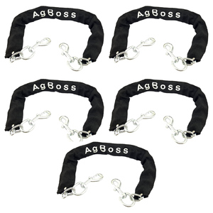AgBoss 5x 4mm x 500mm Dog Ute Chain with Snap Hooks
