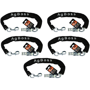 AgBoss 5x 4mm x 500mm Dog Ute Chain with Quick Release