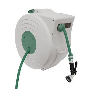 Hills 20m Automatic Hose Reel with Pivot Wall Bracket