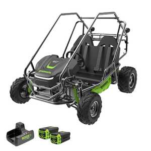 Greenworks 60V Stealth All-Terrain 2-Seat Youth Go-Kart 16Ah Battery Kit