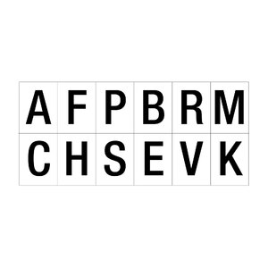 AgBoss 36pc 250mm Arena Marker 12-Letter Set 'AFPBRMCHSEVK'