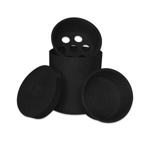 AgBoss Grazer Feed Bin with Inserts and Lid | Black