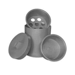 AgBoss Grazer Feed Bin with Inserts and Lid | Grey