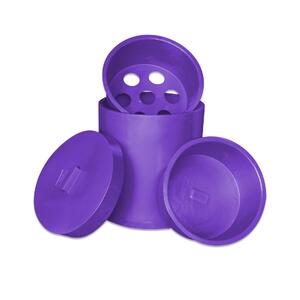 AgBoss Grazer Feed Bin with Inserts and Lid - Purple