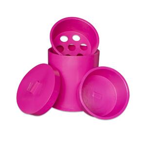 AgBoss Grazer Feed Bin with Inserts and Lid | Pink