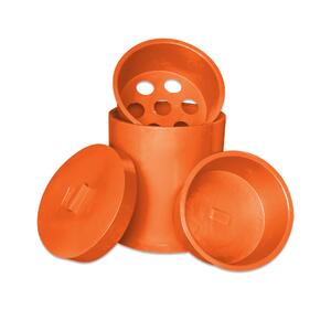 AgBoss Grazer Feed Bin with Inserts and Lid | Orange