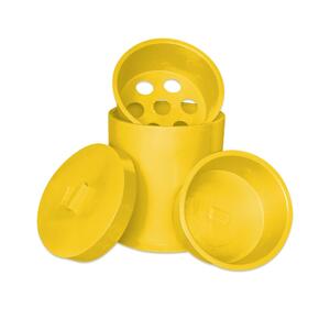 AgBoss Grazer Feed Bin with Inserts and Lid | Yellow | 780289