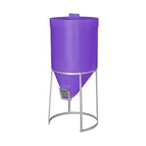 AgBoss 200L Silo with Lid and Galvanised Stand | Purple | 780304