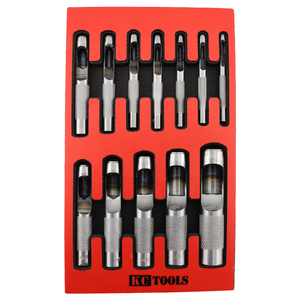 KC Tools 12pc Hollow Punch Set in HDFI Tray