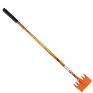 AgBoss Orange Wooden Handle Fire Rake