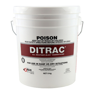 Ditrac 8kg Red Rat & Mice Bait All Weather Blox Rodenticide