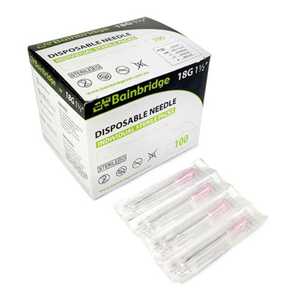 Bainbridge 100 Pack 21G x 1" Disposable Needles | A10087