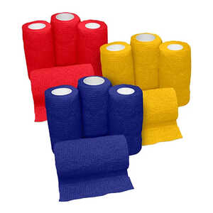 Bainbridge 12 Pack Mixed Cohesive Vet Wrap Flexi Bandages | A10196