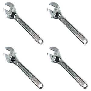KC Tools 4 Pack 150mm Cr-V Adjustable Shifter Wrench | A13028