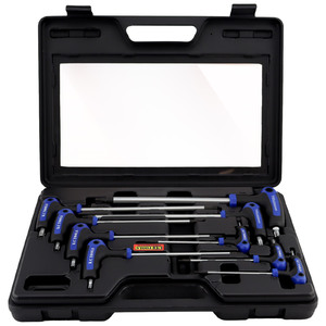 KC Tools 9pc T-Handle Star and Tamperproof Set in Blow Moulded Case