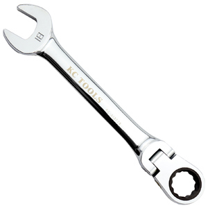 KC Tools 18mm Flexible Head Gear Ratchet Wrench Spanner