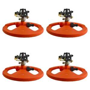 AgBoss 4 Pack Impact Sprinkler Head and Sprinkler PT Base | AB1415