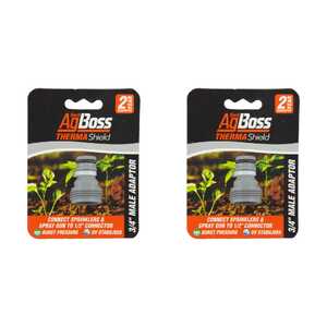 AgBoss 2 Pack ThermaShield 3/4" Male Garden Hose Adaptor | AB4012